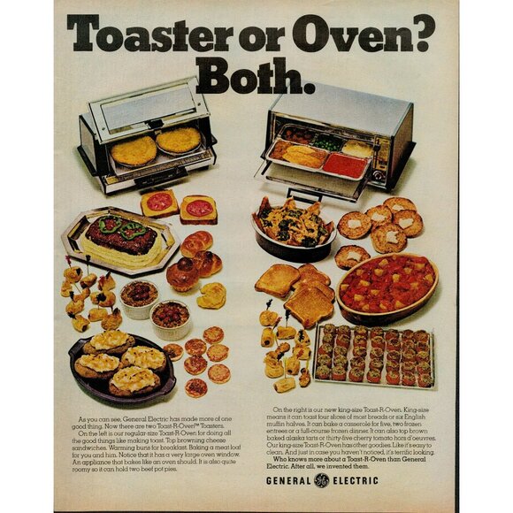 General Electric Other - 1972 General Electric's Toast-R-Oven Toasters Vintage Print Ad (L22)